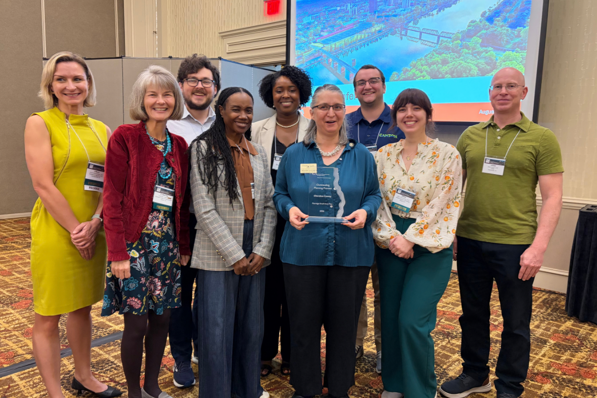 Image of Planning and Zoning department accepting award
